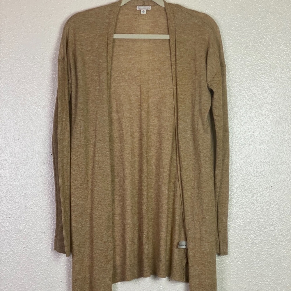 GAP Camel Tan Wool Blend Open Duster Cardigan XS Neutral Capsule Lightweight